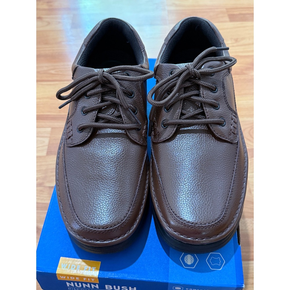 Nunn Bush Cameron Brown Leather Comfort Gel Mens 10‎ Wide Oxford Shoes 83890-64